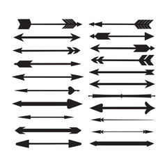 Collection of Black and White Decorative Arrows