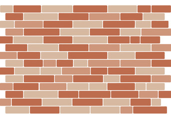 Obraz premium Brick wall seamless pattern in flat style