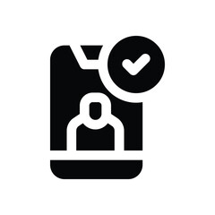 user glyph icon. Strong and solid vector icon for websites, mobile interfaces, presentations, and visual branding. High quality and easy to edit.