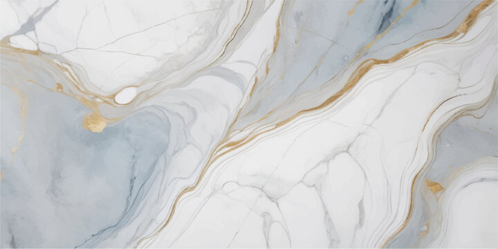 Abstract marble texture with gold veins isolated on white background