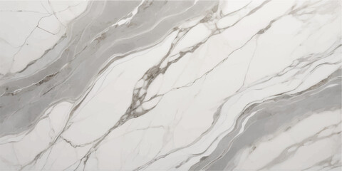 Elegant white marble texture with gray veins isolated on white background