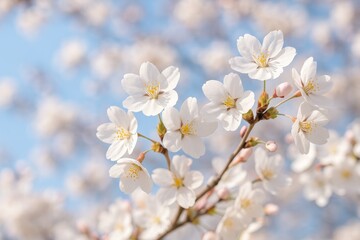 Obraz premium Springtime Display of Blooming Cherry Blossoms