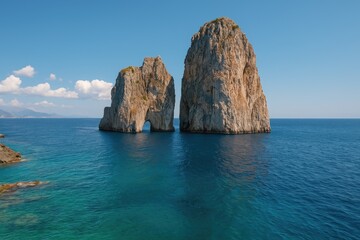 A scenic view of a rock formation in a European countryside