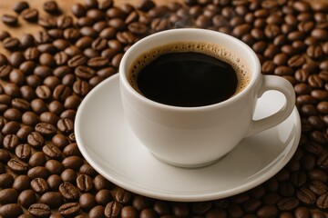 Obraz premium A Mug of Rich Arabica Black Coffee
