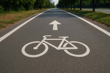 Obraz premium Dedicated cycling paths for safer biking