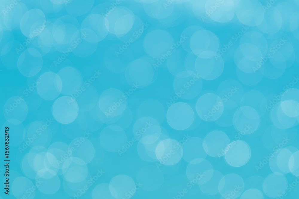 Poster abstract blue bokeh with circular patterns as a background