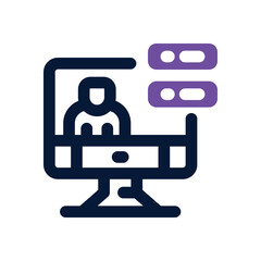 user duotone icon. Sleek and modern vector icon for websites, mobile apps, marketing materials, and corporate design. Fully scalable and ready to use.