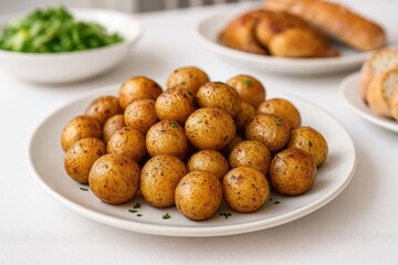 A dish featuring oven-roasted small potatoes
