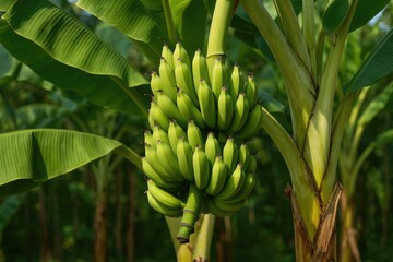 Bananas Growing on a Tree