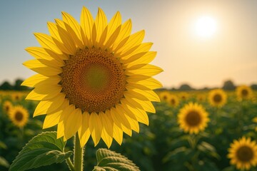Vast Sunflower Bloom Appears Stunning