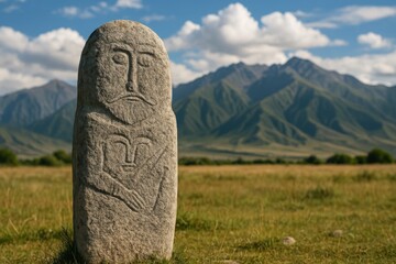Historical ancient balbal sculpture