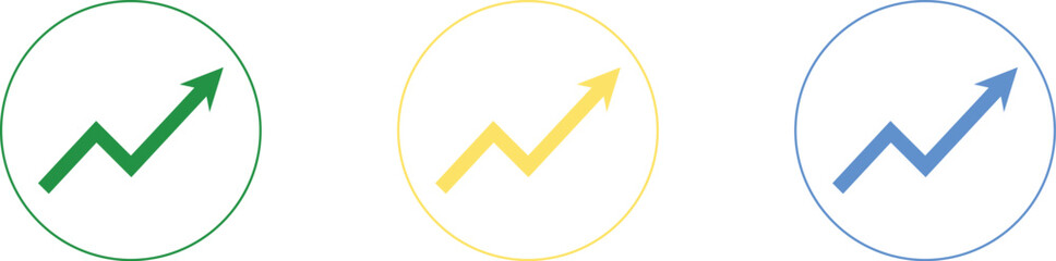 growth graph with an arrow on a transparent background
