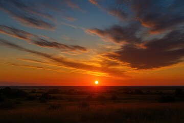 Fototapeta premium Stunning dusk scene capturing the evening glow