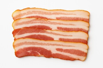 Obraz premium Slice of bacon on a plain white surface