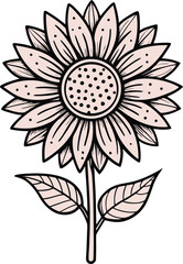 A vibrant collection of stylized sunflower illustration