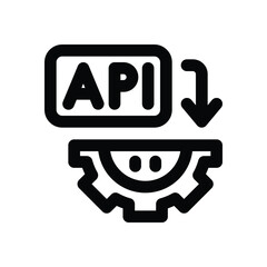 software application line icon. Clean and minimalist vector icon for websites, mobile apps, presentations, and logos. Fully scalable and customizable for any project.