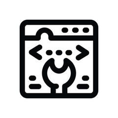software service line icon. Clean and minimalist vector icon for websites, mobile apps, presentations, and logos. Fully scalable and customizable for any project.