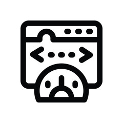 performance line icon. Clean and minimalist vector icon for websites, mobile apps, presentations, and logos. Fully scalable and customizable for any project.