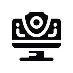 software protection glyph icon. Strong and solid vector icon for websites, mobile interfaces, presentations, and visual branding. High quality and easy to edit.