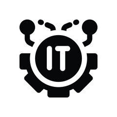 info tech glyph icon. Strong and solid vector icon for websites, mobile interfaces, presentations, and visual branding. High quality and easy to edit.