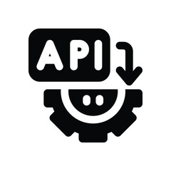 software application glyph icon. Strong and solid vector icon for websites, mobile interfaces, presentations, and visual branding. High quality and easy to edit.