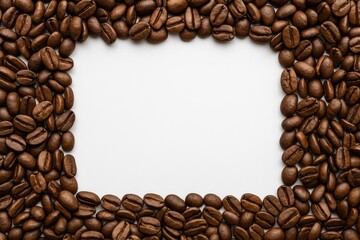 Coffee beans backdrop with blank area for text