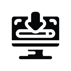 installation glyph icon. Strong and solid vector icon for websites, mobile interfaces, presentations, and visual branding. High quality and easy to edit.