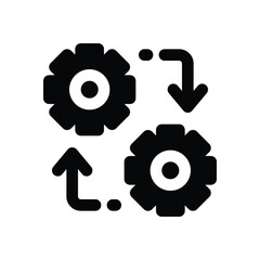 integrated system glyph icon. Strong and solid vector icon for websites, mobile interfaces, presentations, and visual branding. High quality and easy to edit.