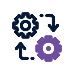 integrated system duotone icon. Sleek and modern vector icon for websites, mobile apps, marketing materials, and corporate design. Fully scalable and ready to use.