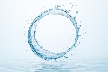 Close-up of a water splash in macro perspective