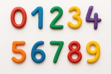 Vibrant Plasticine Numbers and Shapes for Kids