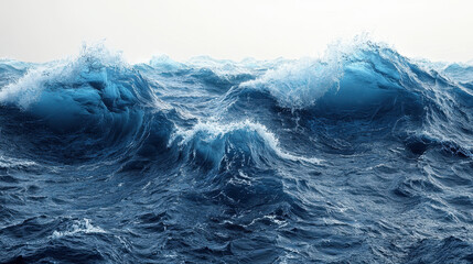 Sea water surface cut out white