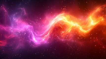 Obraz premium Nebula Galaxy: A breathtaking nebula with swirling clouds of pink, purple, and orange, filled with stars.