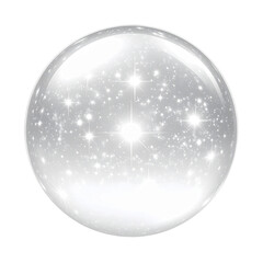 Abstract gray sphere on black background