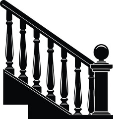 balustrade on white background.eps