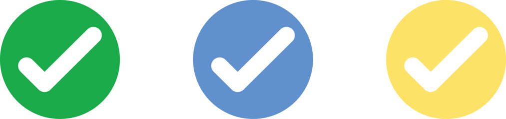 blue tick mark icon checkmark icon 
