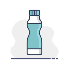 Drinkable yoghurt bottle vector icon