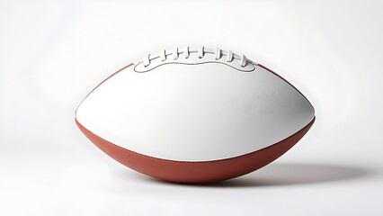 American Football Isolated on White Background with Crisp Shadows