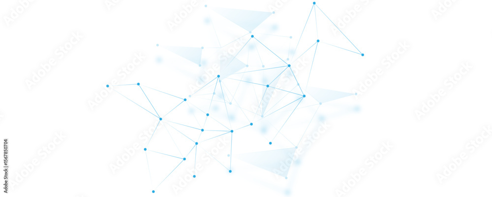 Fototapete abstract white blue digital technology futuristic communication high tech concept background. techno