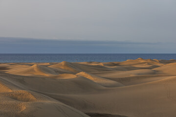 Sand dunes in the Maspalomas area of ​​Gran Canaria Spain