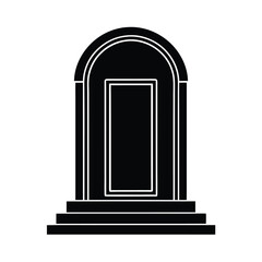 Doorway Frame Outline Simple Architecture Icon Vector Illustration