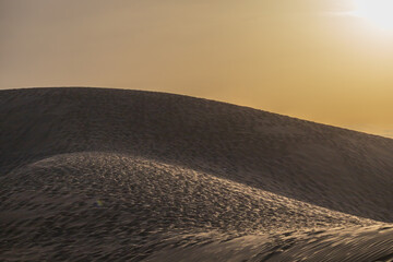 Sand dunes in the Maspalomas area of ​​Gran Canaria Spain