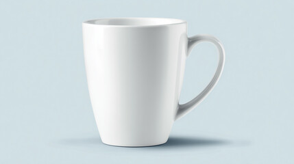 Fototapeta premium White ceramic mug isolated on empty background