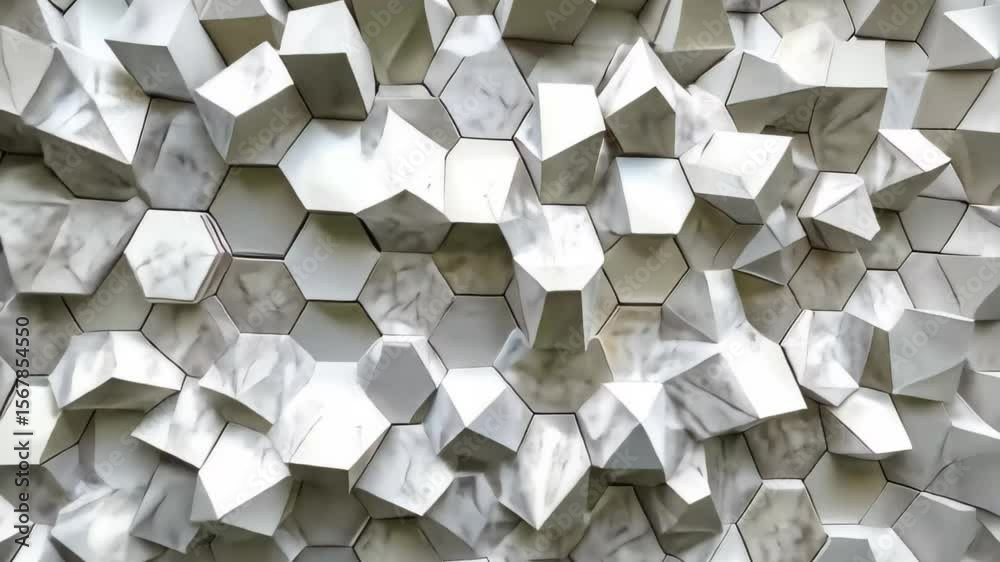 Poster enjoying a white geometric hexagonal abstract background with textured design, white geometric hexag