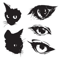 Obraz premium cat eye silhouette