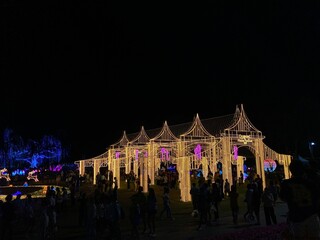 Christmas lights in the park
