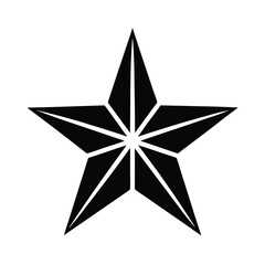 Minimalist Star Icon Five Points Clean Edges Icon Vector Illustration