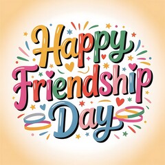 Happy Friendship Day typography