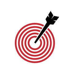 arrow target board icon with arrows