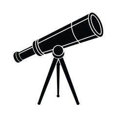Simple Telescope Viewing Lens Star Gaze Icon Vector Illustration
